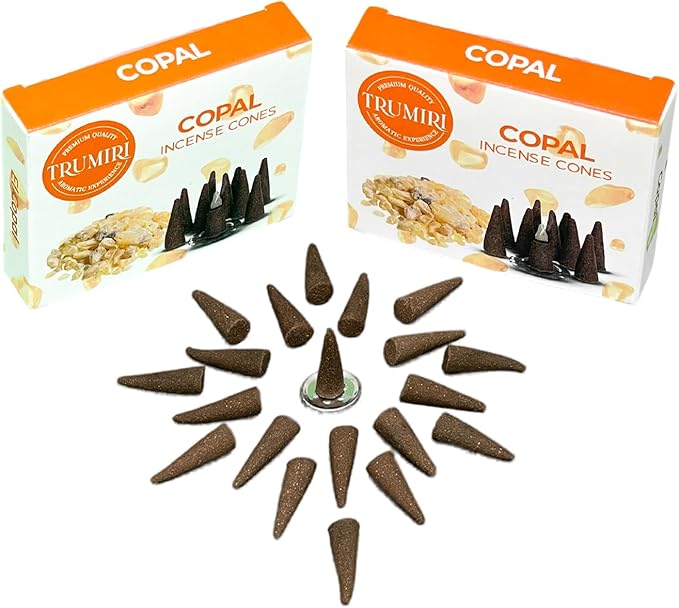 TRUMIRI Copal Incense Cones - Total 20 Cone Incense - Dual Pack of 10 Insence Cones - Incense Cones Scented - Cone Incense Scents - Insense Cones - Incent Cone TRUMIRI