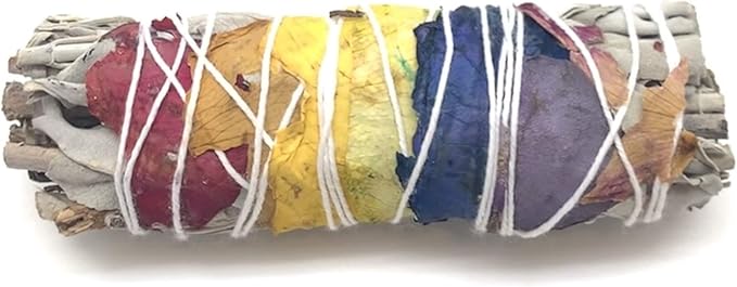 Smudge Kit Spiritual Set - White Sage, Cedar, 7 Chakra Sage, Yerba Santa, Palo Santo, Sandalwood T-Lite Candle - for Purifying, Cleansing, Meditating, Blessing, Manifesting, Love (Smudge Kit) SoloTherapy