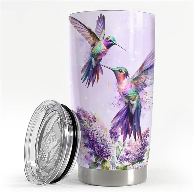 Hummingbird Tumbler 20oz Stainless Steel Insulated Travel Mug Cup for Women Girls Grandma Mom Hummingbird Gifts for Birthday Christmas Mothers Day - Bloomnest