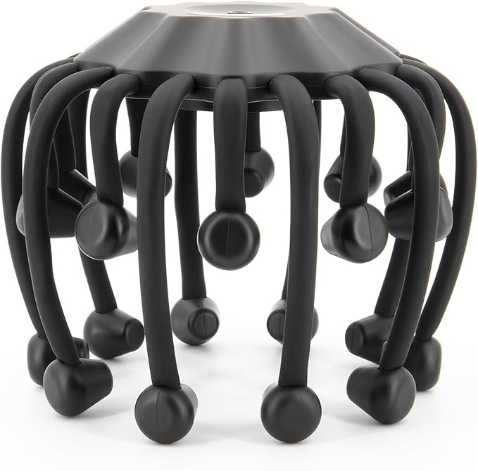 Electric Scalp Massager - Octopus Head Massager Stress Relax, 20 Claw Multi-Configuration Array Vibrating Nodes, 5 Modes, Bluetooth Music, Hair Scalp Relaxation, Fatigue Relief JIEJUNJIE
