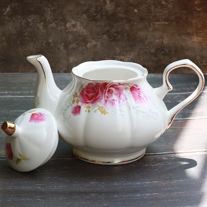 Jomop Tea Pot Handmade Ceramic Flowers (Pink) - Bloomnest