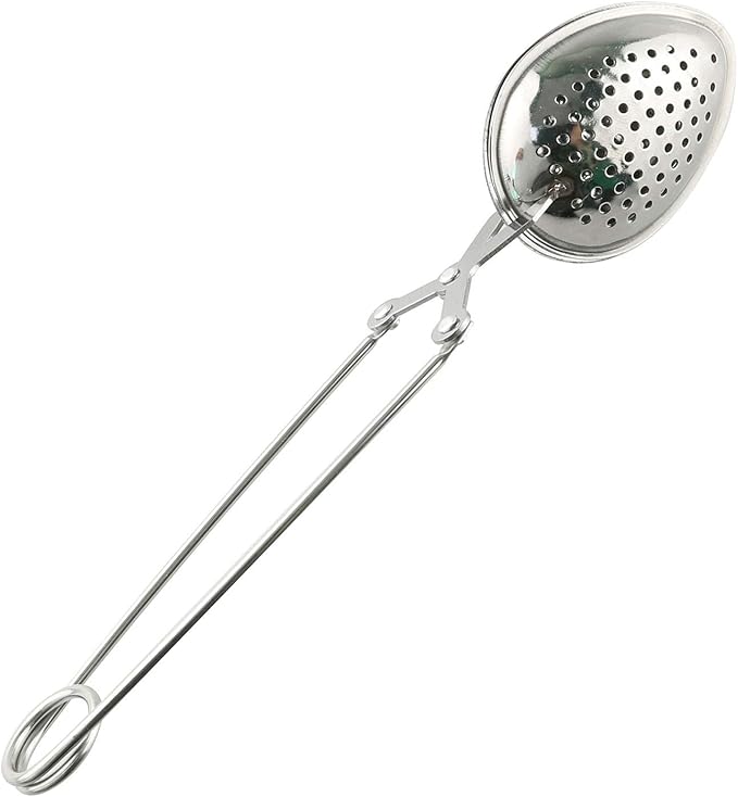 Tegg Tea Infuser 2PCS Stainless Steel Leaves Shape Spices Snap Spoon Tea Filter Strainer With Long Handle for Loose Leaf Tea and Mulling Spices - Bloomnest
