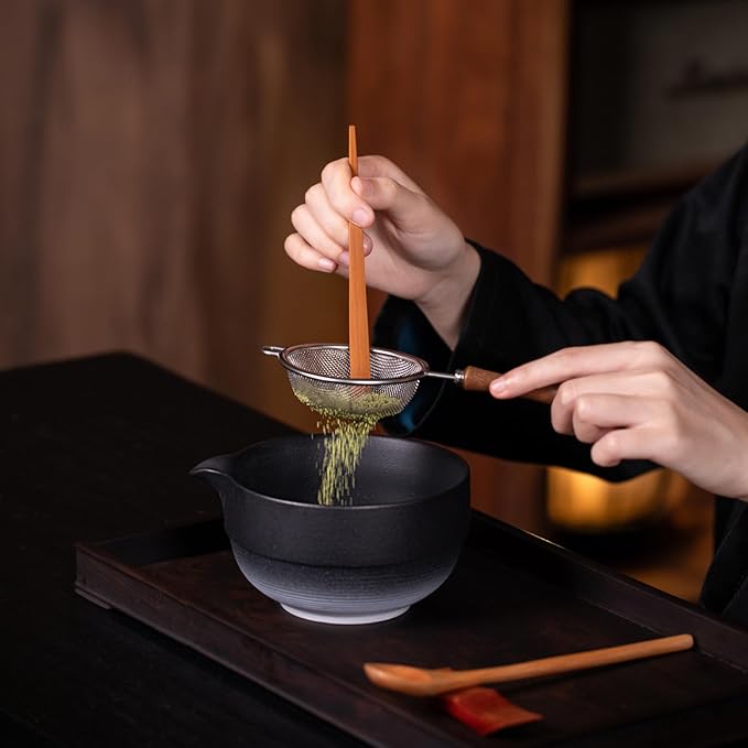Premium Matcha Ceremony Set – Complete 9-Pcs Ritual Kit – Presented in Luxury Magnetic Gift Box, Perfect for Gifting or Self-Care (Black) - Bloomnest