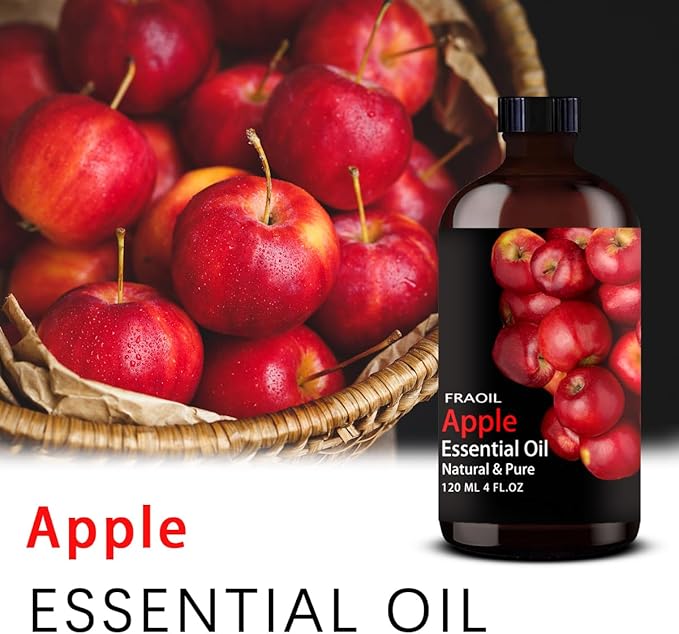 Apple Essential Oil, Apple Oil 4 Fl Oz 120ML for Diffuser Humidifier Yoga Cleaning DIY Candle Soap Making Perfume Gift for Women Essential Oils - Bloomnest