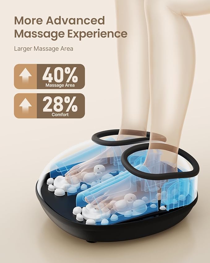 RENPHO Foot Massager with Heat [2025 Upgraded], Shiatsu Foot Massager for Plantar Fasciitis Relief, Feet Massager Neuropathy Pain Relief, Fits up to Size 12 Feet