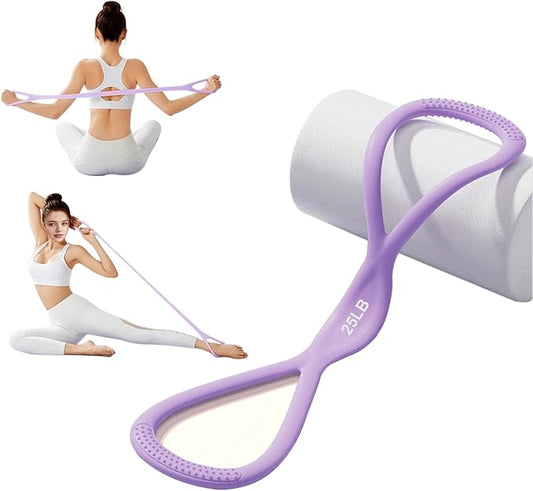 Luminous Resistance Bands, 8 Shaped Exercise Bands, with Handles Band for Arms, Back, Shoulder Stretch, Resistance Bands Women Men, Gift for Yoga Lover/Beginner, Not Break - Bloomnest