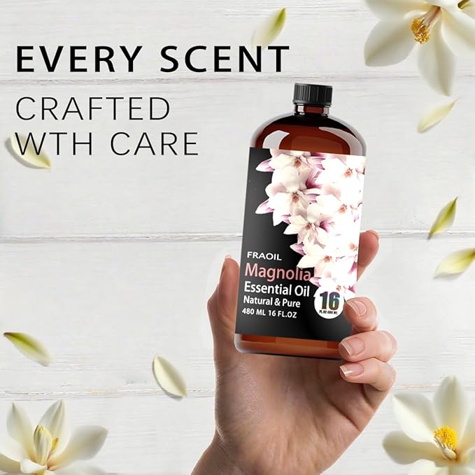 Magnolia Essential Oil, Magnolia Oil 16 Fl Oz 480 ML for Diffuser Humidifier Yoga Cleaning DIY Candle Soap Making Perfume Gift for Women Essential Oils - Bloomnest