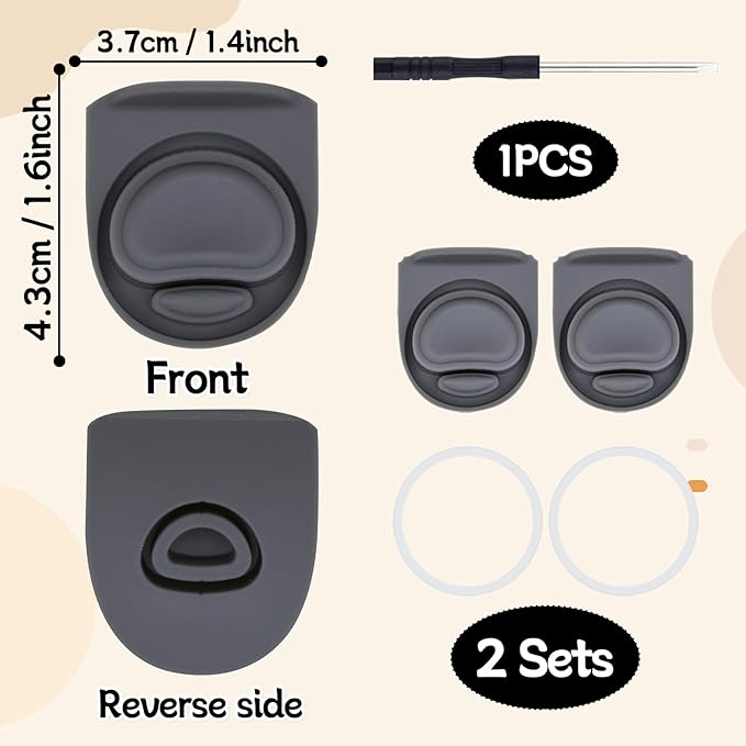 2 Sets Replacement Stopper and O Ring Gasket Compatible with Owala FreeSip 24oz 32oz,Water Bottle Lid Insert Cap Rubber Seal Parts for Owala 16/19/24/32/40oz Mouthpiece Accessories F1 Frokolla