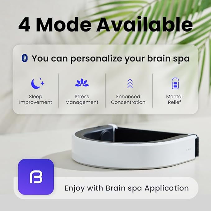 Insomnia Relief Device, Brain Care Headset, 40Hz Gamma Wave Stimulation of Near-Infrared & Bone Conduction, Improve Sleep, Enhance Concentration, Mental Relief and Relieve Stress - Bloomnest