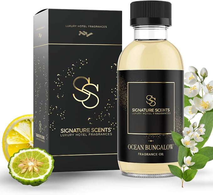 Luxury Hotel Fragrances - Hotel Fragrance Oil - Diffuser Oil Blends for Aromatherapy (Ocean Bungalow) 4.05 Fl Oz (120ml) - Bloomnest