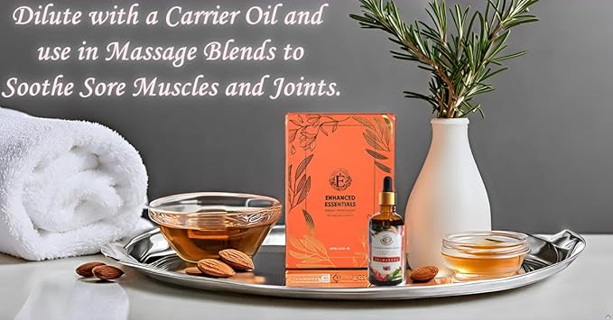 Luxurious Palmarosa Essential Oil by Enhanced Essentials| Slow Distilled & Pure| for Home,Diffusers,Skin & Hair Care,Aromatherapy,Bath,Perfume,Soap & Candle Making|with Glass Dropper|100 ml - Bloomnest