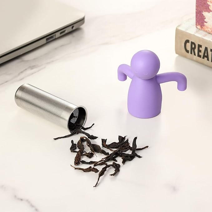 Leden Loose Leaf Tea Steeper Cute Tea Infuser for Girl Kids Extra Fine Mesh Tea Ball Stainless Steel Tea Filter for Cup Mug Pot Purple - Bloomnest
