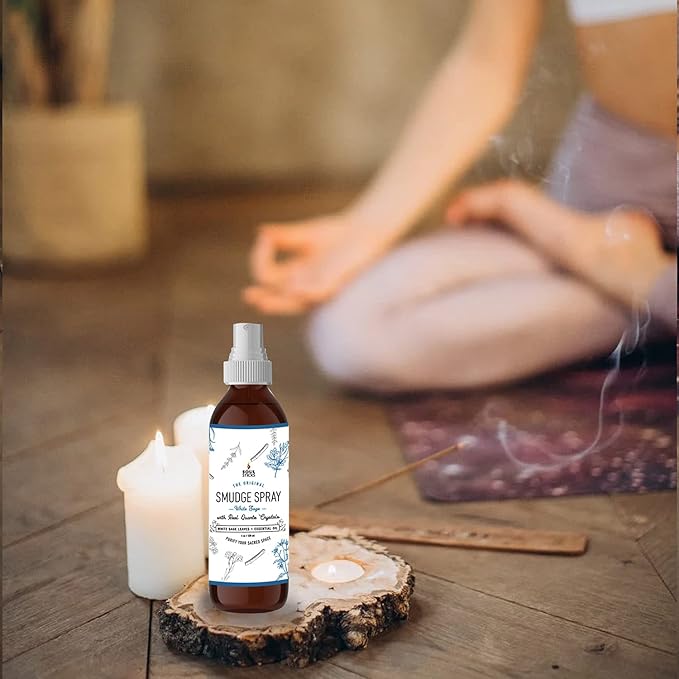 SOUL STICKS White Sage with Pearl Smudge Spray – 3.5oz Smokeless Energy Mist – Quartz Crystal & Pearl Infused Aura Cleanser – Spiritual Spray for Emotional Balance, Protection & Inner Peace SoulSticks