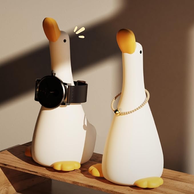 Attivolife Duck Night Light for Nursery, Cute Animal Dream Duck Lamp with Dimmable Timer, Rechargeable Bedroom Bedside Decor Touch Soft Silicone Nightlight, Birthday Xmas Gift for Kid Baby Girl Boy - Bloomnest