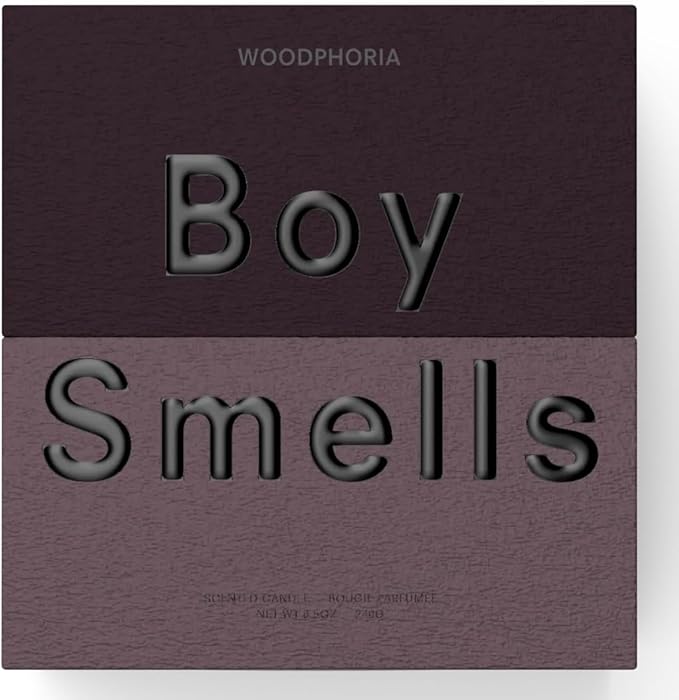 Boy Smells - Woodphoria Scented Candles for Men and Women - 8.5 oz - Soy, Coconut Wax Candle Blend - Aromatic Candles for Home with Fig, Sandalwood and Jasmine - 50-Hour Burn - Cotton Wick - Bloomnest