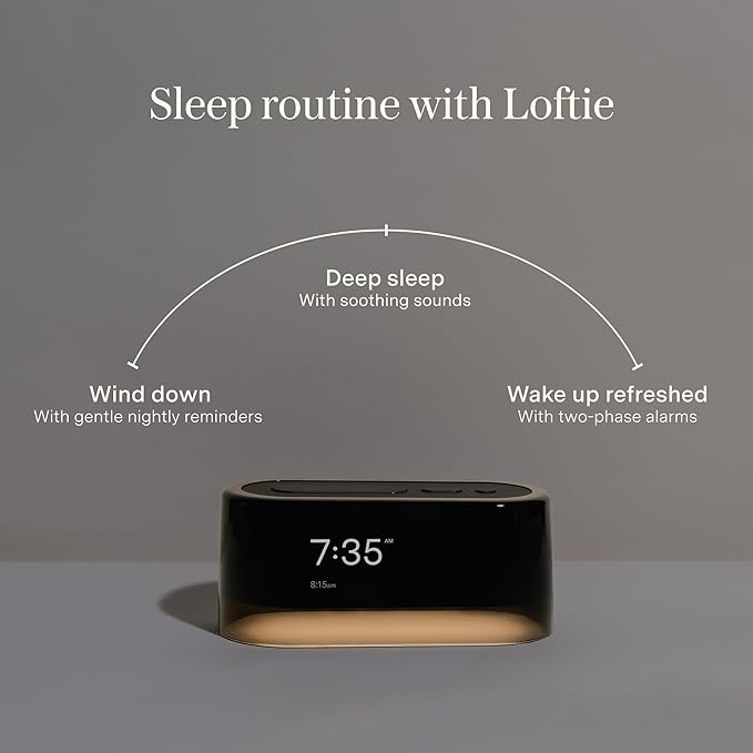 Loftie Alarm Clock with Sound Machine – Smart Alarm Clock with Light, White Noise, Bluetooth Speaker, Night Light Sound Machine, 100+ Sounds, Blackout Mode, No WiFi Mode, Optional Subscription - Peach - Bloomnest