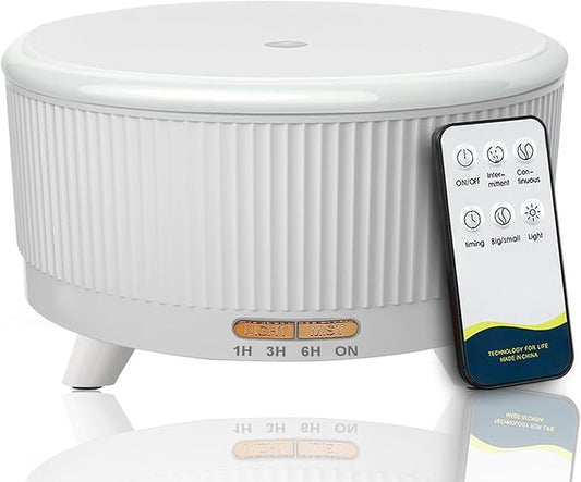 Diffusers for Essential Oils Large Room, 500ml Aromatherapy Diffuser Cool Mist Humidifier with Remote Control,7 Colors Lights & 3 Mist Mode Waterless Auto Off for Women Office Home W - Bloomnest