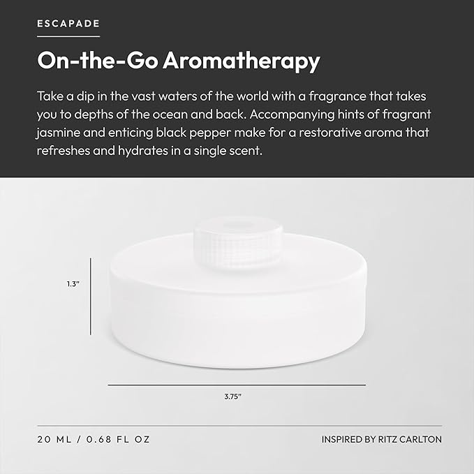 Aroma360 - Smart Car Diffuser Oil - Escapade - Premium Car Air Freshener Cartridge - Lemon, Ocean, Bergamot & Fragrant Jasmine - Essential Oils - Vegan - Aromatherapy - Cars, Trucks, SUVs, RVs & More - Bloomnest