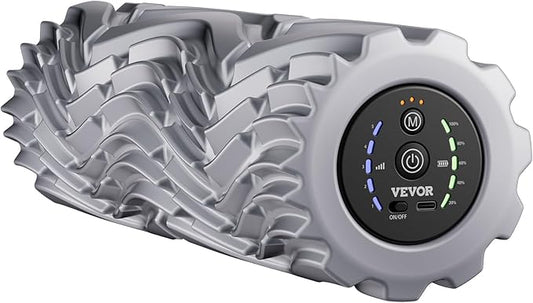 VEVOR Vibrating Foam Roller, 5-Speed Electric Massage Roller, 16" Rechargeable Muscle Roller with 3 Vibration Modes, High Density EVA Foam Massager for Deep Tissue, Back Pain Relief, Exercise Recovery - Bloomnest