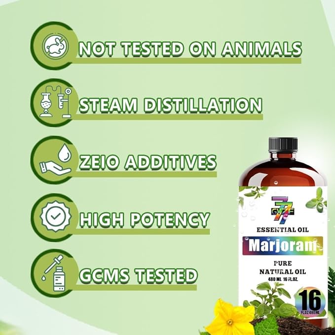 Marjoram Essential Oil (16 oz / 480 ml) – Marjoram Oils for diffusers, humidifiers, Home Baths, Cleaning Products, Yoga, DIY Soaps and DIY Scented Candles - Bloomnest