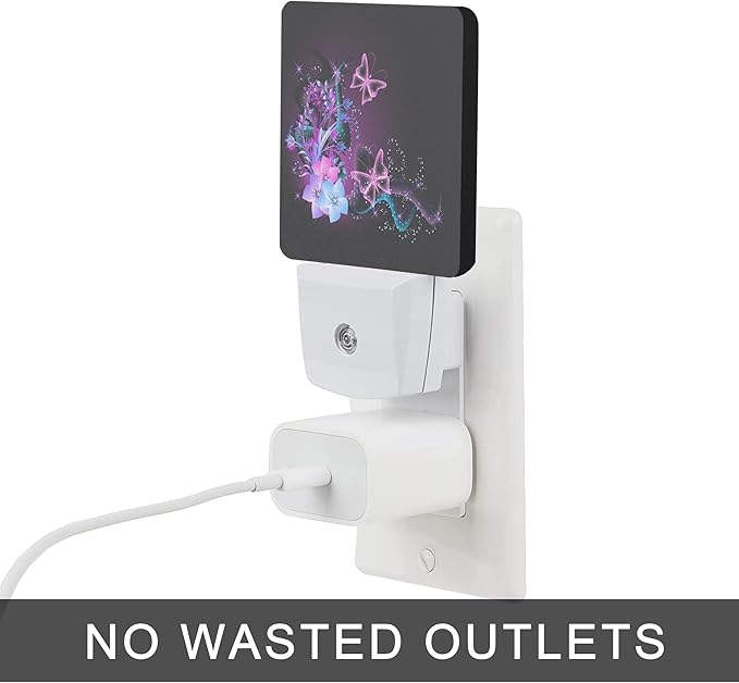 Butterfly Night Light,Fantasy Butterflies Fairy Plug in Night Lights 0.5W Sleep Friendly for Boys Girls Led Night Light Dusk to Dawn Sensor Nightlight for Stairway/Hallway/Bedroom - Bloomnest