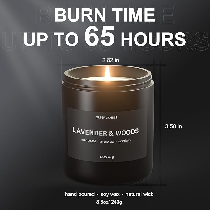 Scented Candles for Men, BOYUJK Candles for Home Scented, Candle Set for Stress Relief and Promote Sleep, Birthday Gifts for Men (1.1lb, 480g) - Bloomnest