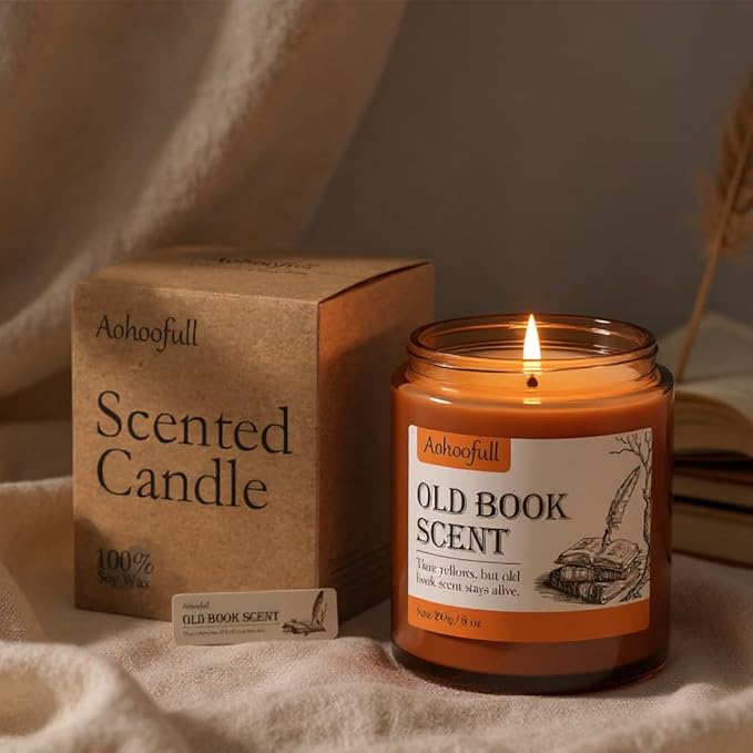 Scented Candles Gifts for Book Lovers,Soy Wax Candles,Inspired Gift Ideas for Readers,Women, Bookworm, Librarian, Men, Friend - Bloomnest