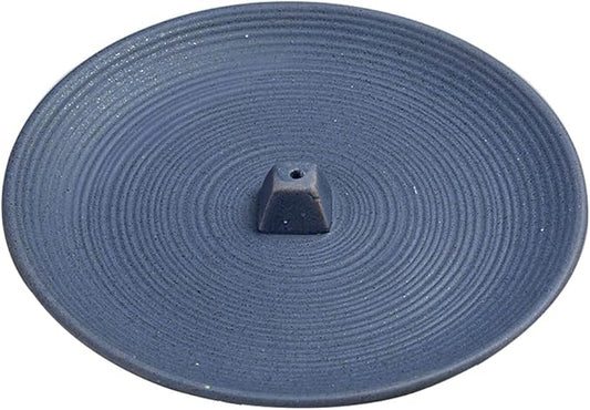 Incense Stick Holder Ceramic Incense Holder Simple Style Incense Sticks Holder Blue Insence Burner for Set for Office Yoga and Livingroom (Blue) - Bloomnest