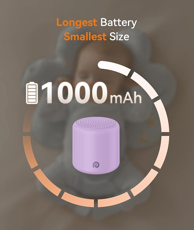 Dreamegg Portable White Noise Machine - Travel Sound Machine for Sleep, Features Powerful Battery, Egg-Sized, 16 Nature Sounds, Timer, Sound Machine for Baby Adults Office Privacy Home Gift (Purple)