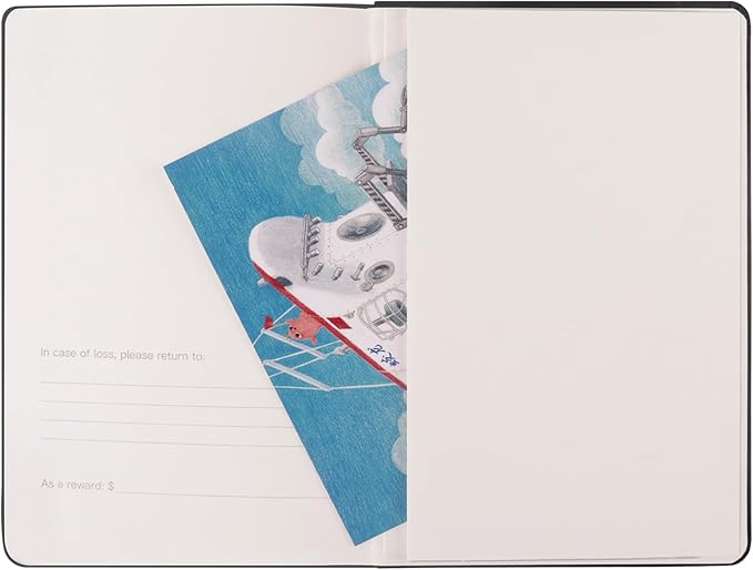 Comix Lined Journal Notebook for Women Men, Journaling Notebooks for Office School Home, 240 Pages, 5.5" x 8.3", College Ruled, A5, Hardcover, Black - Bloomnest