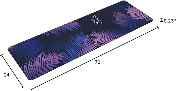 nuveti Yoga Mat Print Extra Thick TPE Non Slip Fitness Exercise Mat with Carrying Bag,72"x24" Extra Thick 6MM Exercise & Workout Mat for Yoga, Pilates Fitness and Floor Exercises - Bloomnest