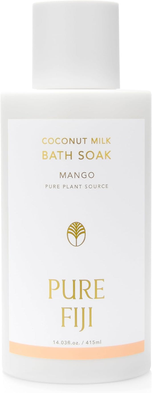Pure Fiji Coconut Milk Bath Soak, Mango (14oz/415ml) - Bloomnest