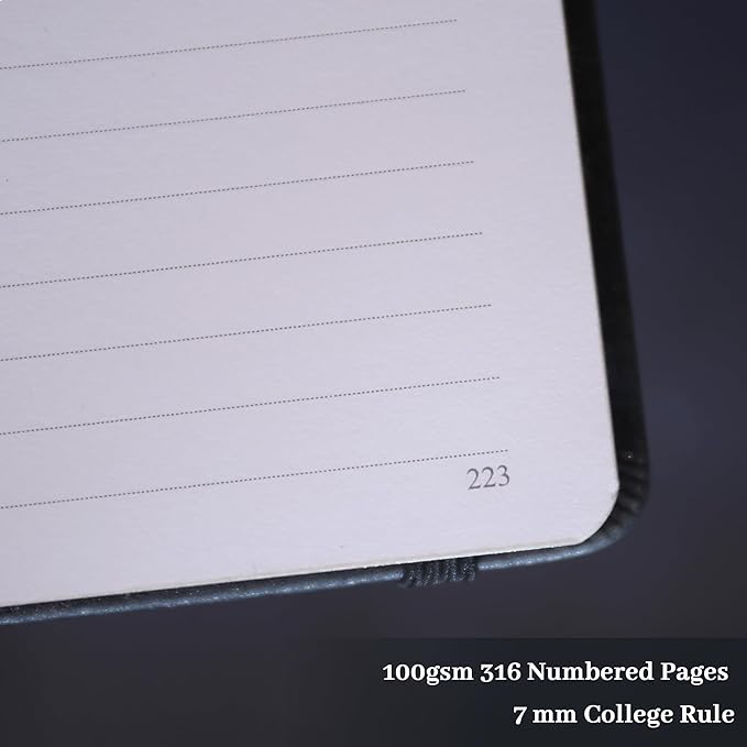 TIEFOSSI Lined Journal for Women Men, Vintage Notebooks with Bookmarks, Hardcover A5 College Ruled Notebook 316 Numbered Pages for Writing, Daily Journal for Work School, Note Taking - Bloomnest