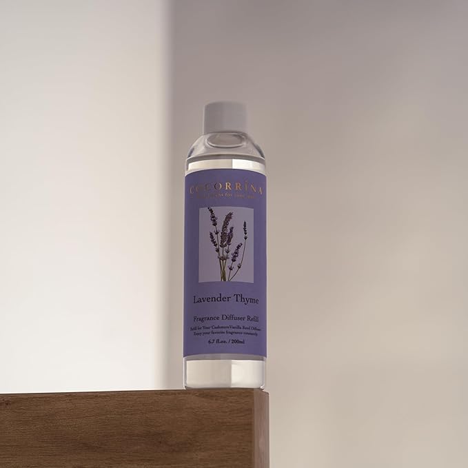 COCORRÍNA Reed Diffuser Refill- Lavender Thyme 6.7 oz. Reed Diffuser Oil Refill Home Fragrance for Bedroom, Bathroom Home Decor - Bloomnest