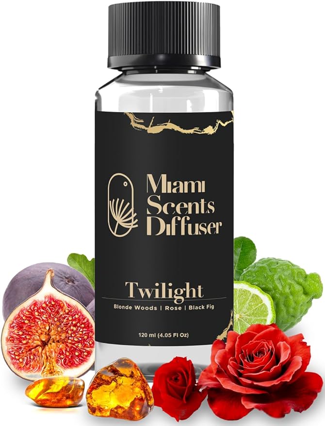 Twilight Black Velvet Scent Inspired by Edition Dubai Hotel 4 Fl -120 ml Essential Oils for Home Office Diffuser Luxury Fragance Refill Aromatherapy Fresh Blend of Blonde Wood Rose Ocean and Black Fig - Bloomnest
