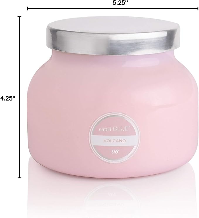 Capri Blue Volcano Scented Candles - Luxury Glass Jar Candles for Home Scented with Tropical Fruit & Sugared Citrus - Soy Wax Blend - Capri Blue Volcano - Bubblegum Color (19 oz) - Bloomnest
