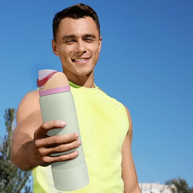 2PCS Silicone Water Bottle Boot, Compatible with Owala 24oz 32oz 40oz, Protective Anti-Scratch & Anti-Dent No Noise Sleeve Cover for FreeSip/Twist/Flip Water Bottles (Coastal Mist, 24oz) BKBY