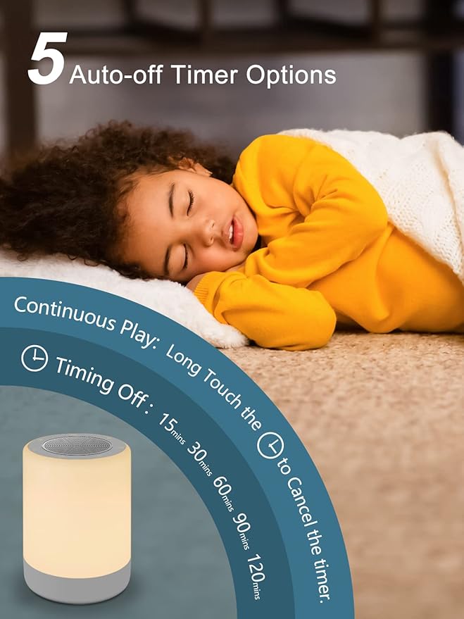 Sound Machine,White Noise Machine for Baby with Night Light, 32 High Fidelity Sounds,Plug in,5 Timers & Memory Feature, Noise Machine for Baby Kids Adults,Home - Bloomnest