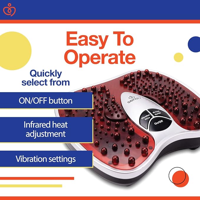 Acupressure Foot Massager for Blood Circulation and Pain Relief for Foot Pain and Plantar Fasciitis Relief Infrared Heat with Adjustable Vibration - Bloomnest
