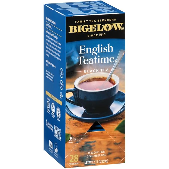 Bigelow English Teatime Tea 28-Count Box (Pack of 1) Full Caffeine Premium Black Tea Bold and Antioxidant-Rich Full Caffeine Black Tea in Foil-Wrapped Bags - Bloomnest