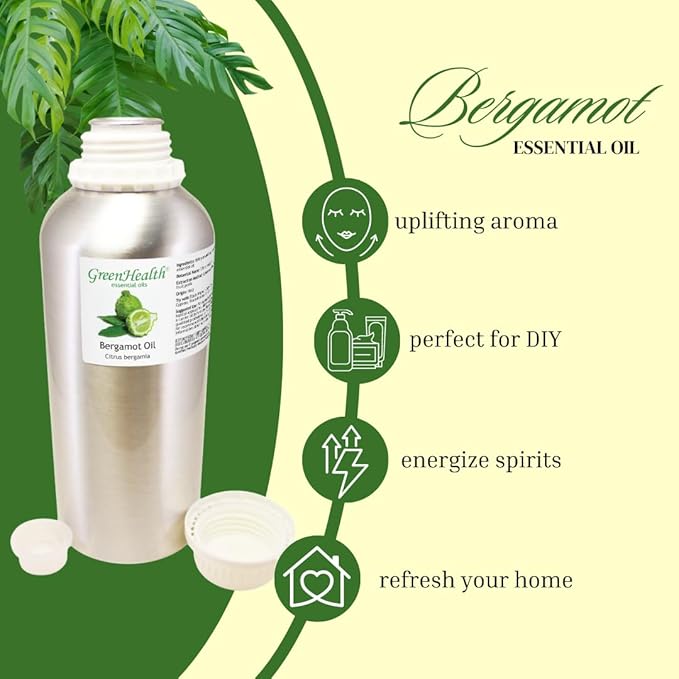 GreenHealth - 5 ml Bergamot Essential Oil - 100% Pure and Natural Greenals