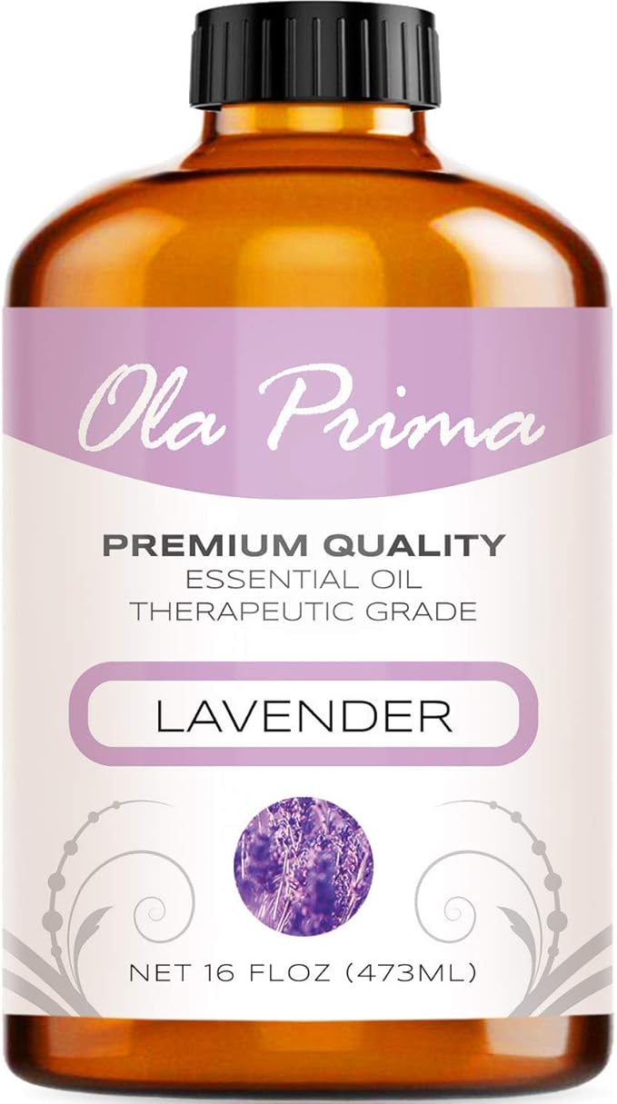 Ola Prima Oils Lavender Essential Oil (16oz Bulk) for Aromatherapy Diffuser, Candle Making & Stress – Therapeutic Grade Aromatherapy Oil - Bloomnest