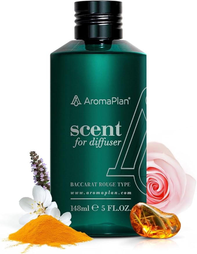 AromaPlan Hotel Scents Inspired by Baccarat Rouge 5 Fl Oz (148ml), Home Luxury Aroma & Hotel Fragrance Diffuser Oil for Aromatherapy- USA Made, Bigger Bottle, Bolder Aroma & Longer Lasting - Bloomnest