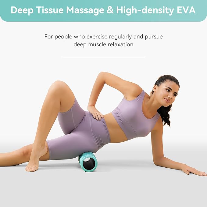 SUBCULTURE Pick Foam Roller - Medium Density Deep Tissue Massager for Muscle Massage and Myofascial Wave Textured Release, Back Roller for Pain Relief & Stretching