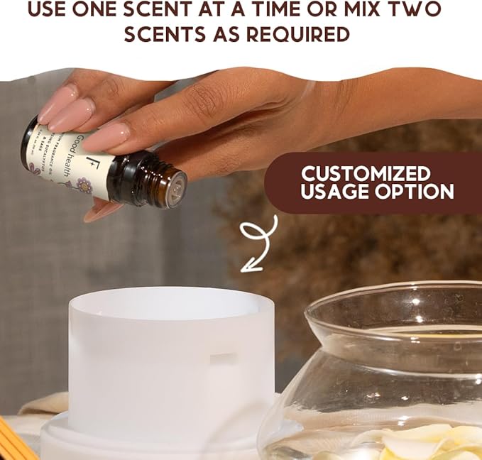 Folkulture Essential Oils for Home | Set of 6 (0.34 fl oz x 6) Sandalwood, Vanilla, Eucalyptus, Cedar Essential Oil, Sage & Chamomile Diffuser Oils for Relaxation for Women - Bloomnest