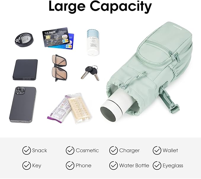 sportsnew Water Bottle Holder with Strap 32oz 40oz Insulated Water Bottle Carrier Sling Bag with Phone Pocket Crossbody sportsnew