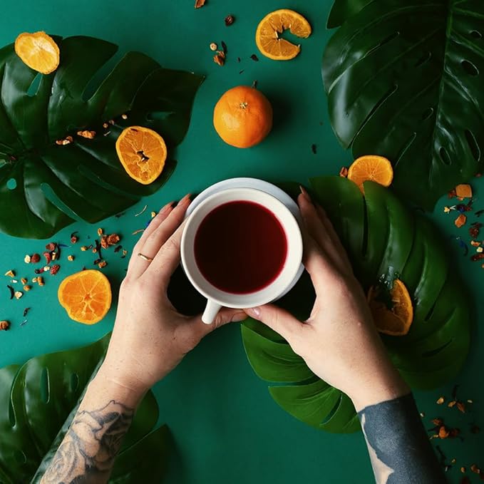 Organic Positively Tea Company, Coco Berry Mango, Herbal Tea, Loose Leaf, 16 Ounce - Bloomnest