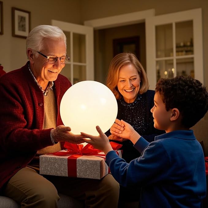 10-Inch LED Ball Light, Rechargeable Dimmable LED Glowing Orb Light w/Remote, 16 RGB Color Changing Globe Floor Lamp, Indoor/Outdoor Waterproof Mood Lamp for Home Lawn Party Pool Decor - Bloomnest