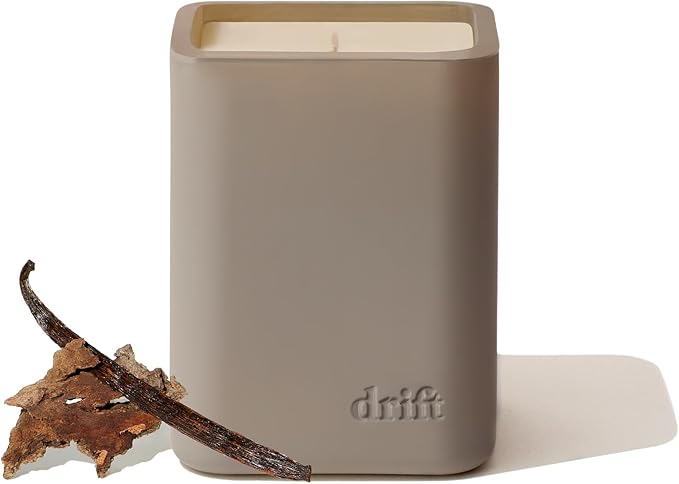 Drift Vanilla Woods Scented Candle - Clean Oil Premium Home Decor Fragrance - 60 Day Burn Time - 10.5 oz - Bloomnest