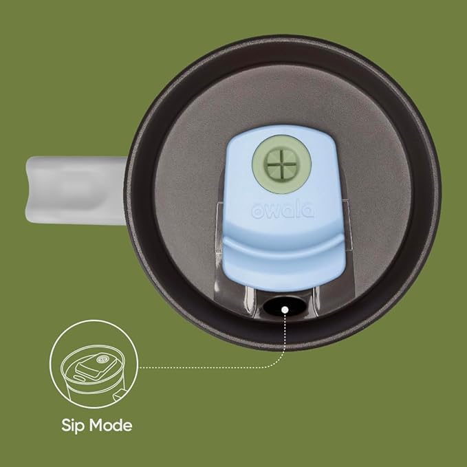 Owala Stainless Steel Triple Layer Insulated Travel Tumbler with Spill Resistant Lid, Straw, and Carry Handle, BPA Free, 40 oz, Green (Brave Adventures) (Pack of 6)